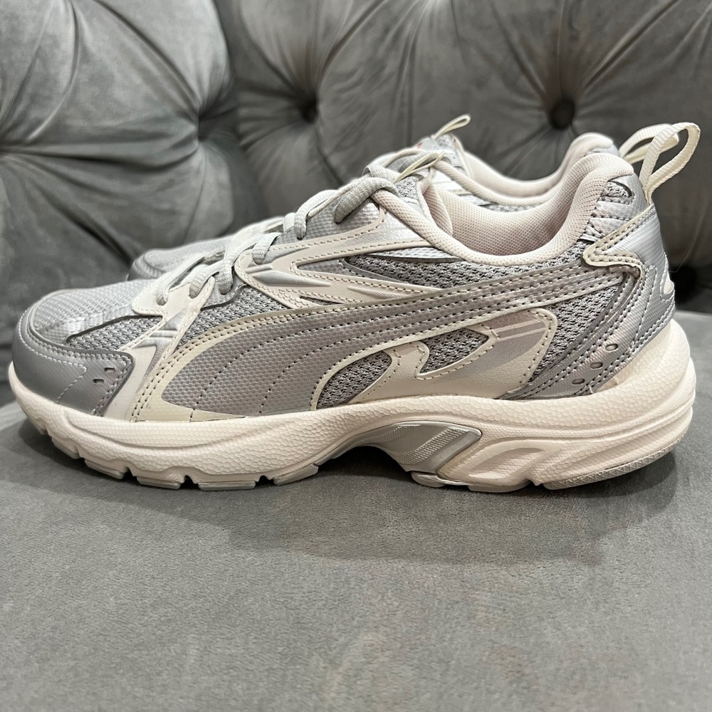 Puma Milenio Tech Athletic Sneakers Y2K Running Shoes Womens 9 Cool Gray Silver